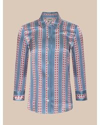 L'Agence - Dani Silk Blouse Top - Lyst