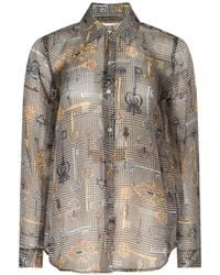 L'Agence - Nina Silk Blouse Top - Lyst