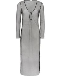 L'Agence - Sara Mesh Cover-up Dress - Lyst