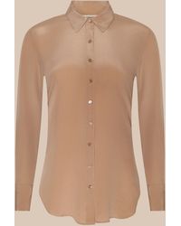 L'Agence - Babette Silk Blouse Top - Lyst
