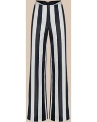 L'Agence - Livvy Satin Straight-Leg Trouser - Lyst