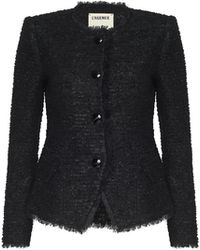 L'Agence - Nerina Tweed Blazer - Lyst
