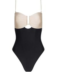 L'Agence - Emilia Bandeau One-Piece Swimsuit - Lyst