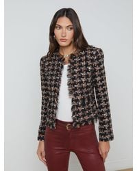 L'Agence - Angelina Tweed Jacket - Lyst