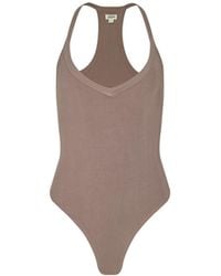 L'Agence - Wrenna Racerback Bodysuit - Lyst