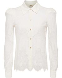 L'Agence - Jenica Lace Blouse Top - Lyst