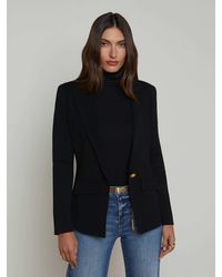 L'Agence - Chamberlain Knit Blazer - Lyst