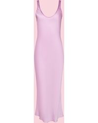 L'Agence - Akiya Satin Maxi Dress - Lyst