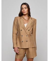 L'Agence - Colin Linen-Blend Blazer - Lyst