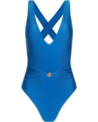 L'Agence - 'Agence Lisa Plunge One-Piece Swimsuit - Lyst