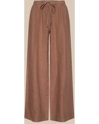 L'Agence - Connie Linen Drawstring Trouser - Lyst