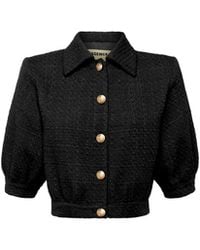 L'Agence - Cove Cropped Tweed Jacket - Lyst