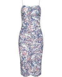 Red Rose Hook Rack L'Agence Caprice Strapless Midi Dress in Red | Lyst
