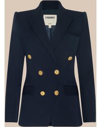 L'Agence - Kyomi Double-Breasted Blazer - Lyst