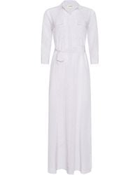 L'Agence - Robe Chemise En Soie Cameron, Lilas Glacé Avec Imprimé Géométrique - Lyst