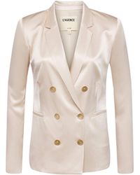 L'Agence - Colin Silk Blazer - Lyst