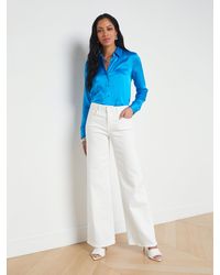 L'Agence - Jean À Jambe Large Et Taille Haute Alicent En - Lyst