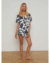 L'Agence - Inez Silk Short Pajama Set - Lyst