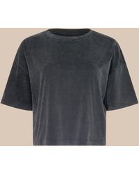 L'Agence - Daria Oversized Cropped T-Shirt - Lyst