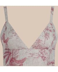 L'Agence - Kaori Linen Bralette Top - Lyst