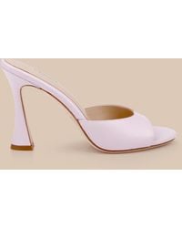 L'Agence - Avery Leather Open-Toe Mule - Lyst