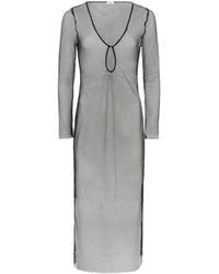 L'Agence - Sara Mesh Cover-up Dress - Lyst
