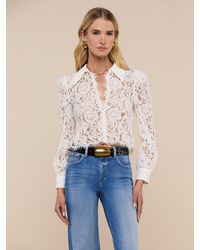 L'Agence - 'Agence Anita Lace Blouse Top - Lyst