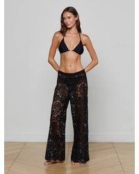 L'Agence - Pantalon De Plage Geraldine, Noir - Lyst