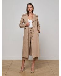 L'Agence - Zavia Denim Trench Coat - Lyst