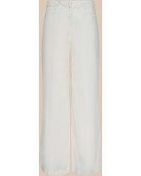 L'Agence - Amara Linen Wide-Leg Pants - Lyst