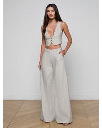 L'Agence - Allanah Pinstriped Trouser - Lyst