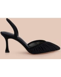 L'Agence - Bowery Mesh Slingback Pump - Lyst