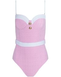 L'Agence - Amie Bandeau One-Piece Swimsuit - Lyst