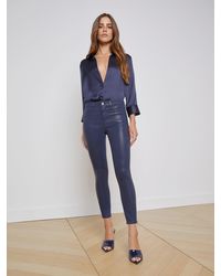 L'Agence - Margot Coated Skinny Jean - Lyst