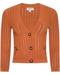 L'Agence - Irvin Pointelle Knit Cardigan - Lyst