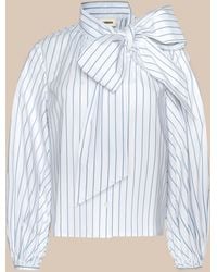 L'Agence - Deon Tie-Neck Blouse Top - Lyst
