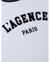 L'Agence - Tommie Crewneck T-Shirt - Lyst