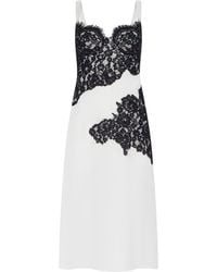 L'Agence - Fenna Silk Lace Dress - Lyst