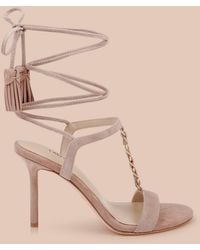 L'Agence - Bond Suede Sandal - Lyst