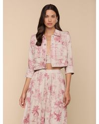 L'Agence - Eda Cropped Linen Jacket - Lyst