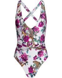 L'Agence - Lisa Plunge One-Piece Swimsuit - Lyst