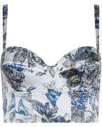 L'Agence - Sonya Silk Bustier - Lyst