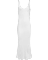 L'Agence - Akiya Satin Maxi Dress - Lyst