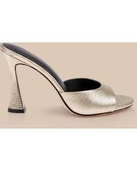 L'Agence - Avery Leather Open-Toe Mule - Lyst