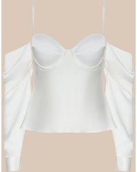 L'Agence - Saya Satin Top - Lyst