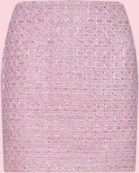 L'Agence - Livia Tweed Mini Skirt - Lyst