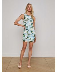 L'Agence - Sallie Ruched Mini Dress - Lyst