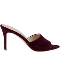 L'Agence - Lolita Suede Open-Toe Mule - Lyst