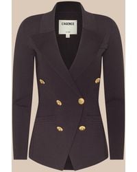 L'Agence - Amelia Knit Blazer - Lyst