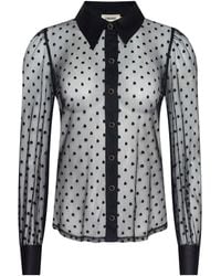L'Agence - Sophie Long-Sleeved Blouse Top - Lyst
